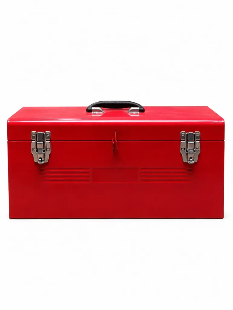 Caja metálica tipo baul 20" - rojas