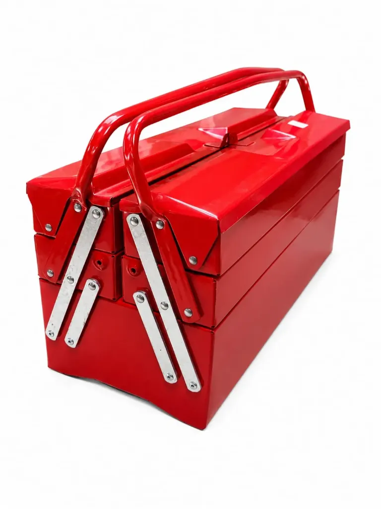 Caja metálica t.acordeon 20" -roja doble manija