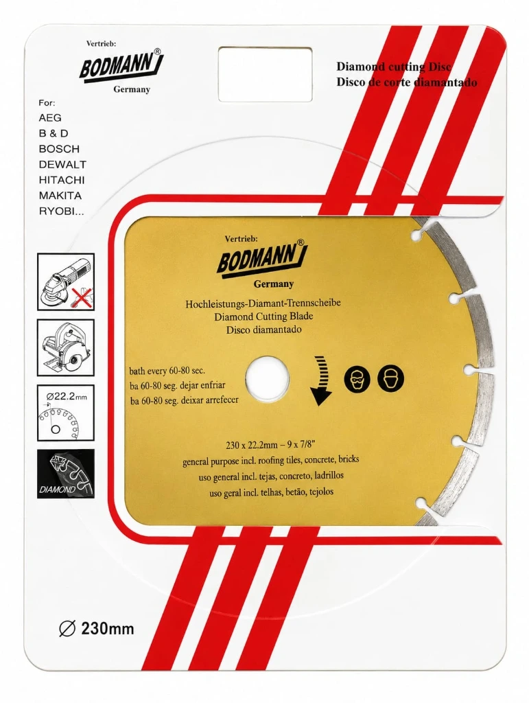 Disco diamante Bodmann 7"x 7/8" Segmt.