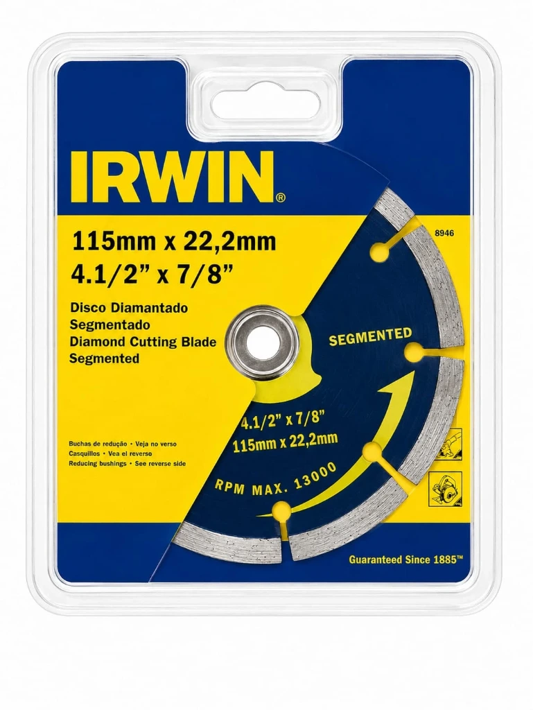 Disco diamante "Irwin" 4-1/2" Segmentado