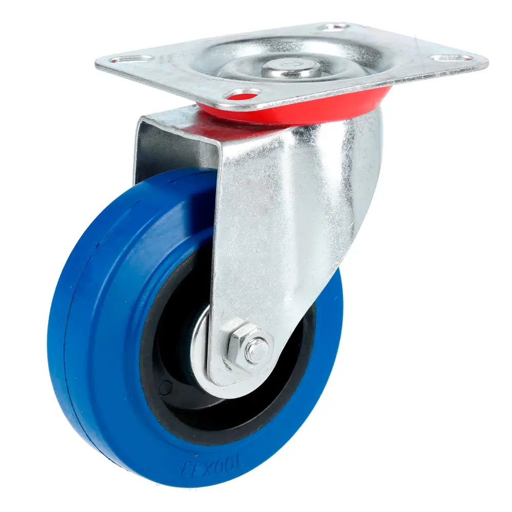 Garrucha caucho azul  3" RGO7G Surtek