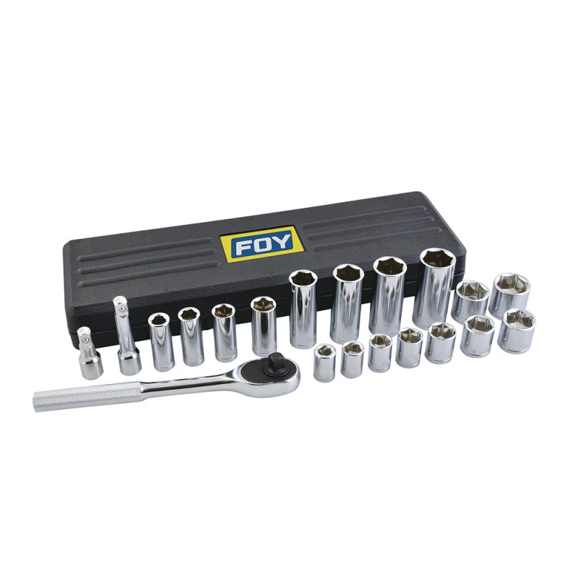 Juego dado cuadro 3/8" x 20pz; Pulgadas FOY