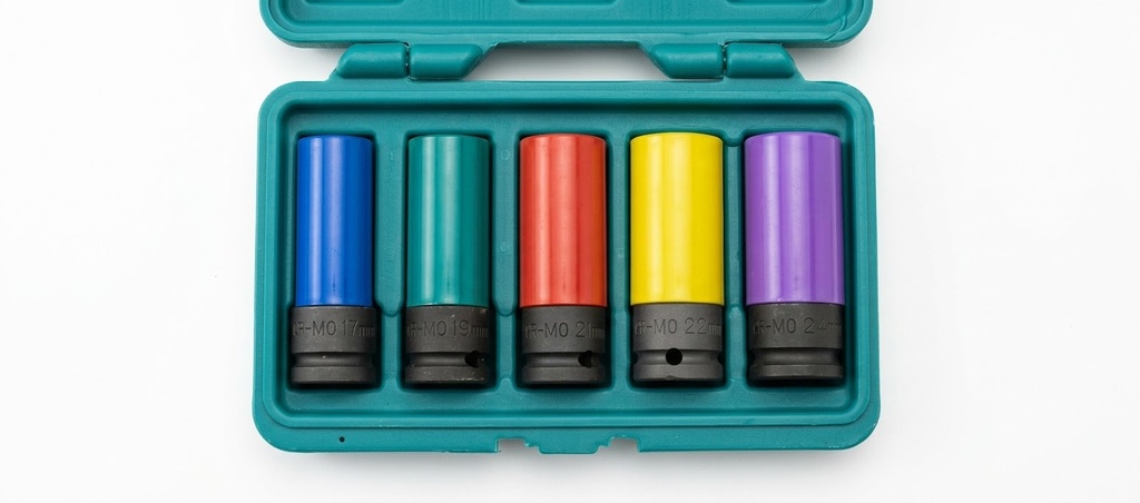 Juego 5 dados impacto largos 17,19,21,22y24mm