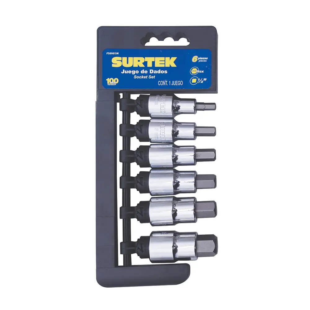 Juego 6 dados allen 1/2x6-17mm. F58H01M Surtek