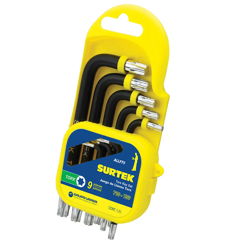 Juego .TORX 9 pz.T-10-T50  ALLFT9 Surtek