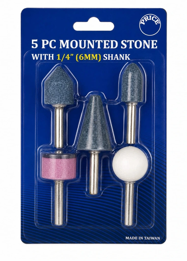 Juego 5 piedras, eje 1/4" Tw.