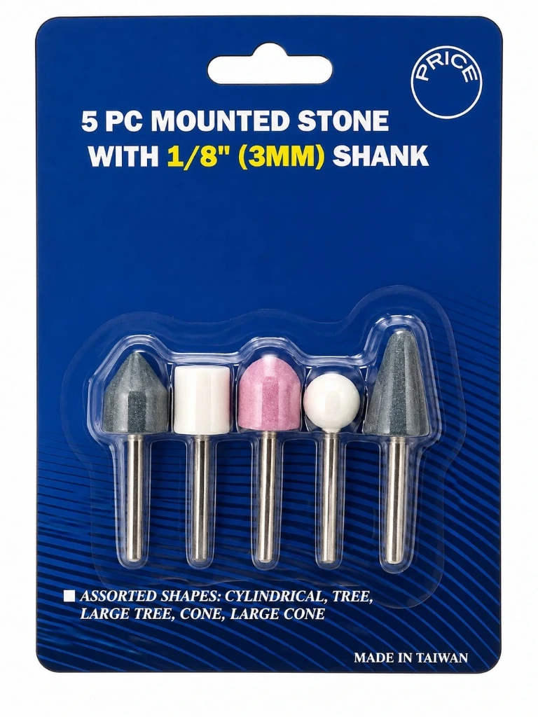 Juego 5 piedras, eje 1/8" Tw.