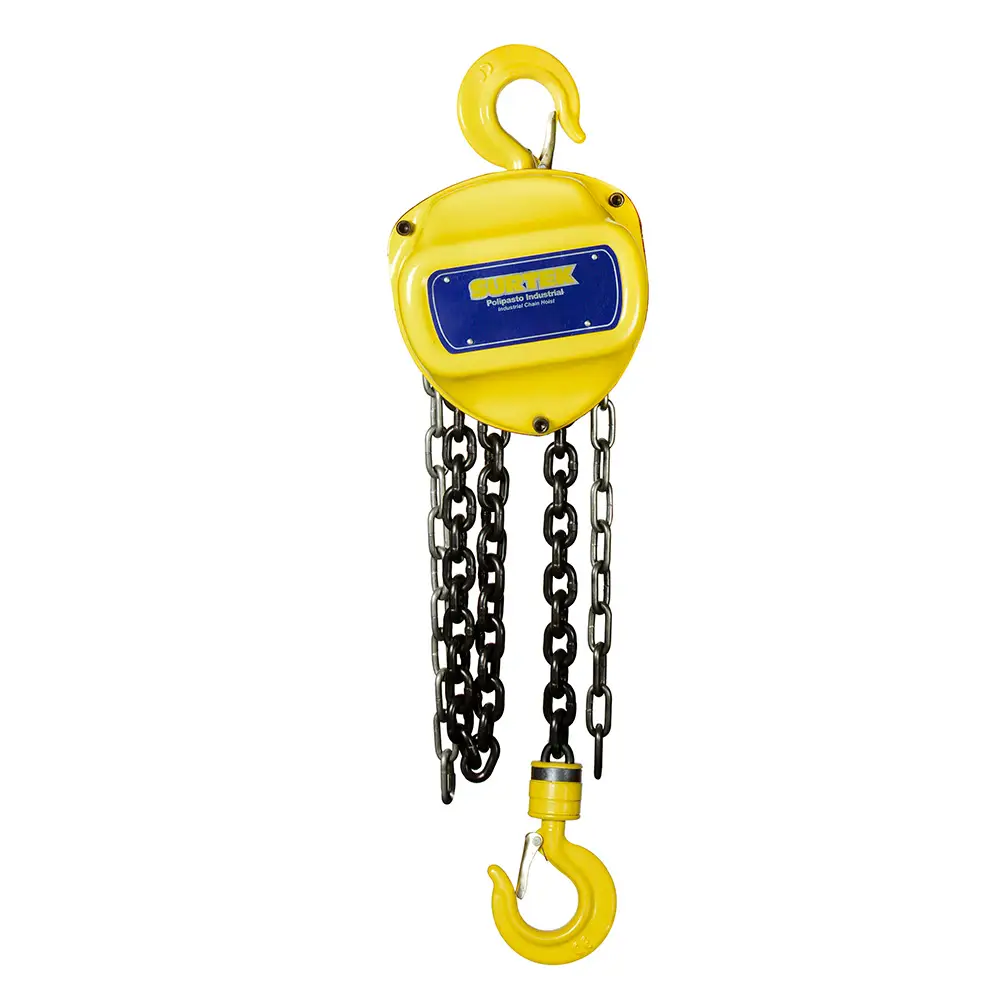 Tecle de cadena  2 TON x 6m. POLAC2A-6 Industrial Surtek