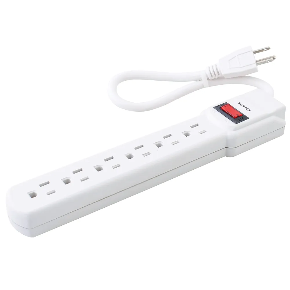 Multicontacto 6 entradas cable 30cm 136201 Surtek