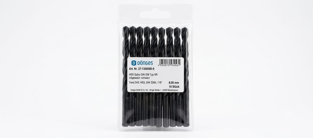 Brocas HSS negras 8,0 mm