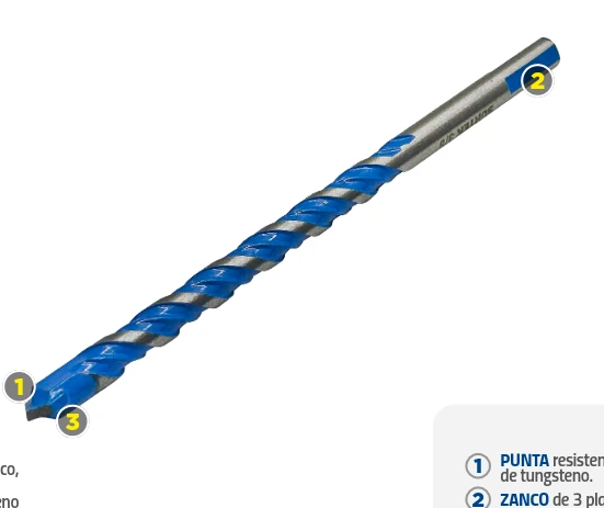Broca ac mult 3 plano 3/16" (BMP3/16) Surtek