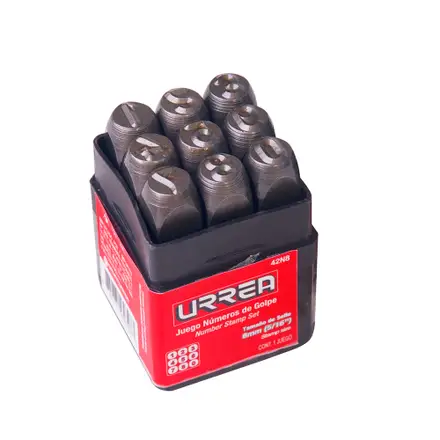 Jgo num "0-9" de golpe 8mm 9pz Urrea